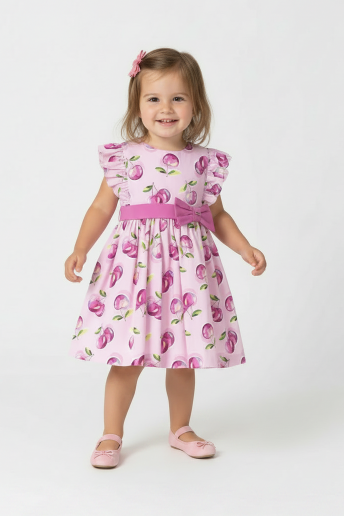 Vestito stampato neonata Mayoral stampa frutta malva Mayoral Malva