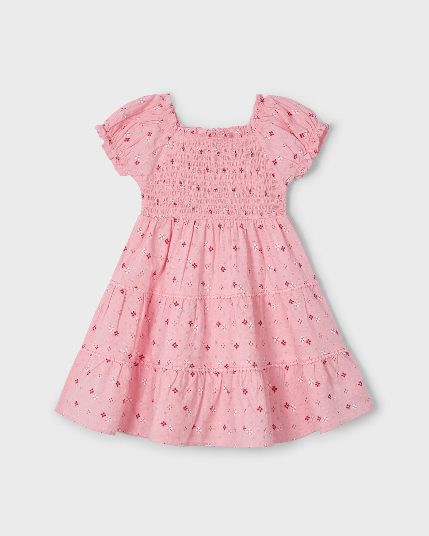 Vestito stampato nido d'ape bambina Mayoral rosa Mayoral 2 Anni 92cm