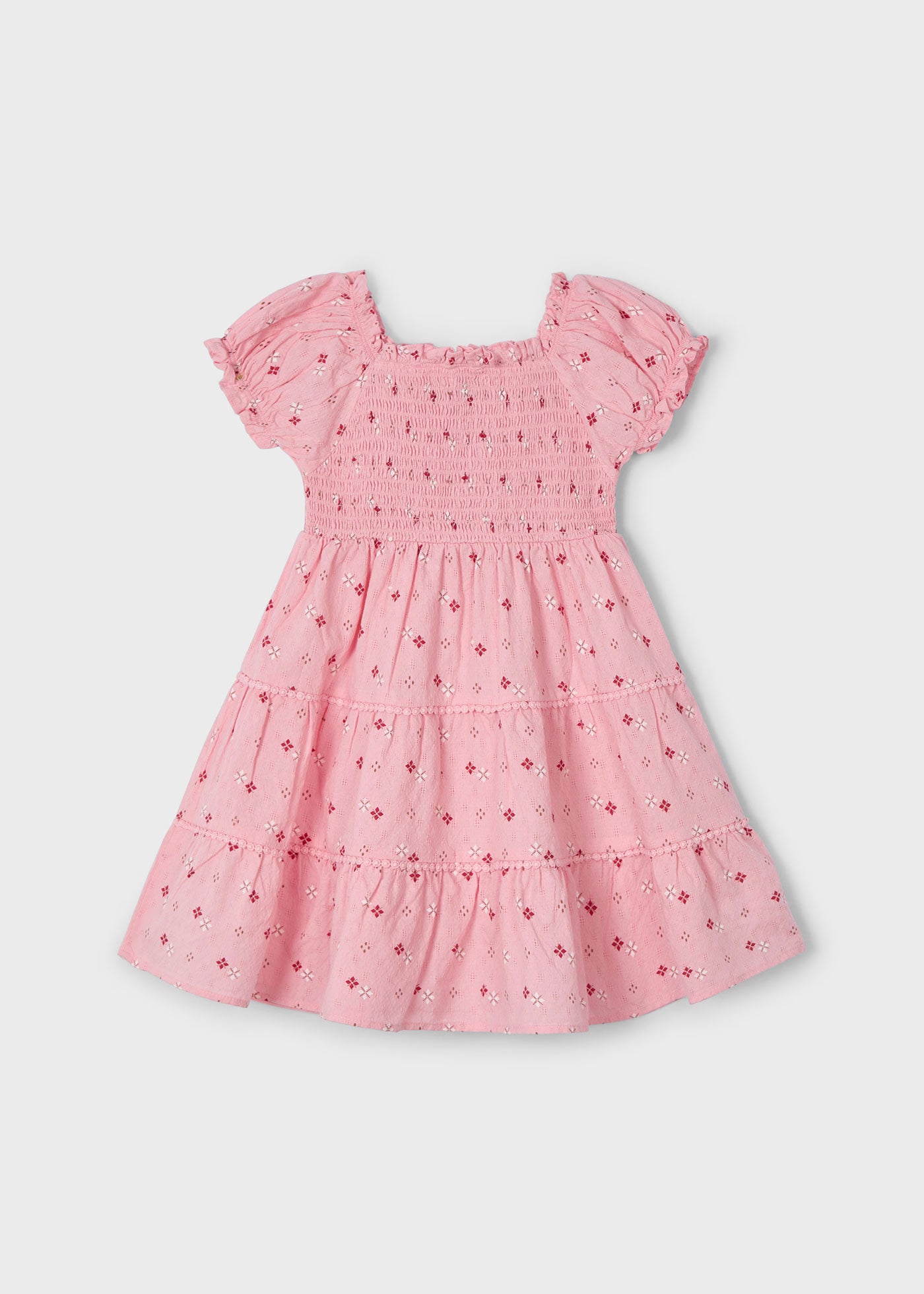 Vestito stampato nido d'ape bambina Mayoral rosa Mayoral 2 Anni 92cm