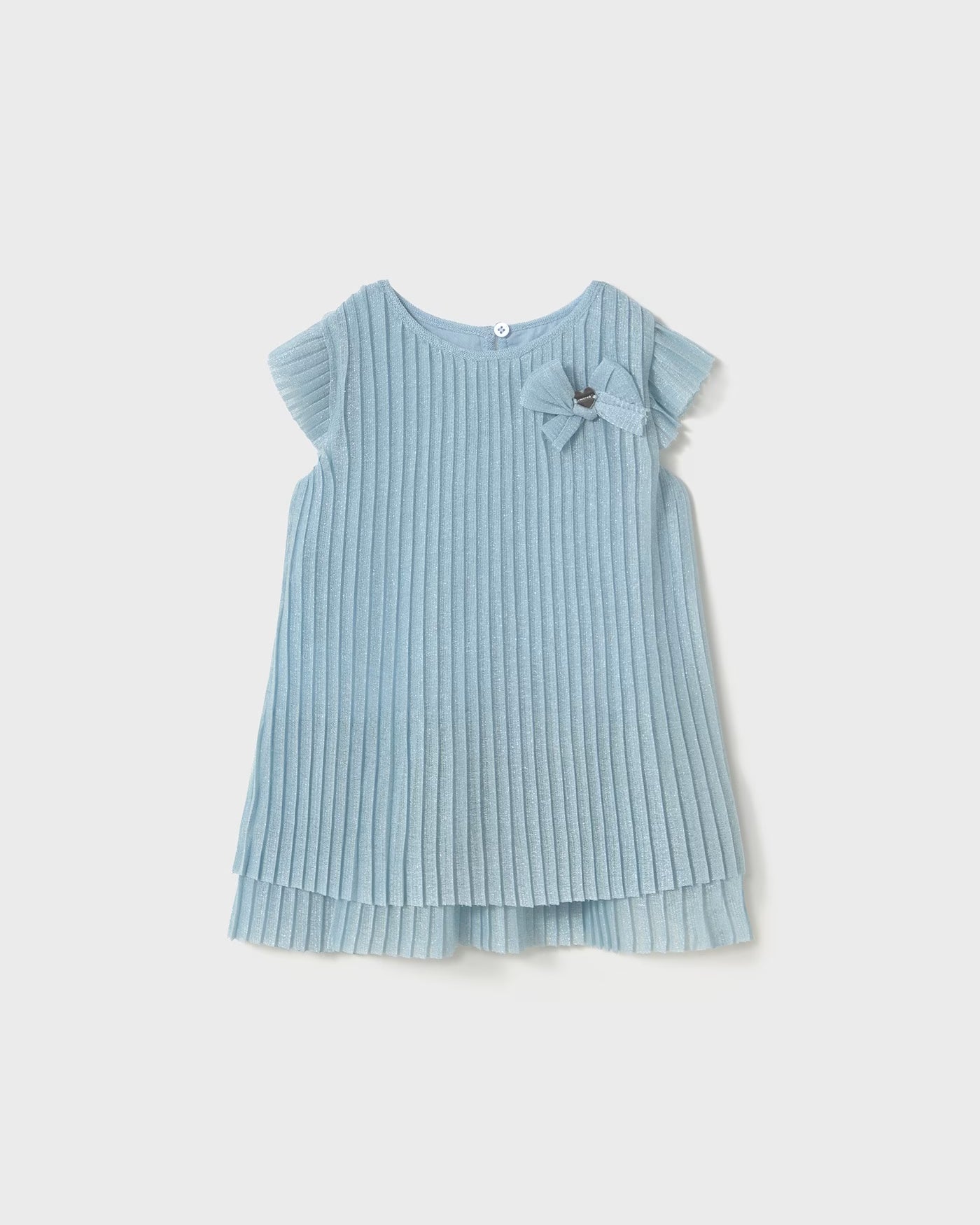 Vestito tulle plissettato neonata Mayoral azzurro cielo Mayoral Azzurro