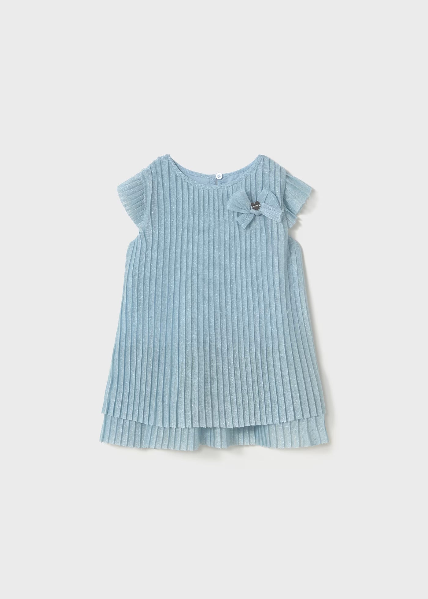 Vestito tulle plissettato neonata Mayoral azzurro cielo Mayoral Azzurro