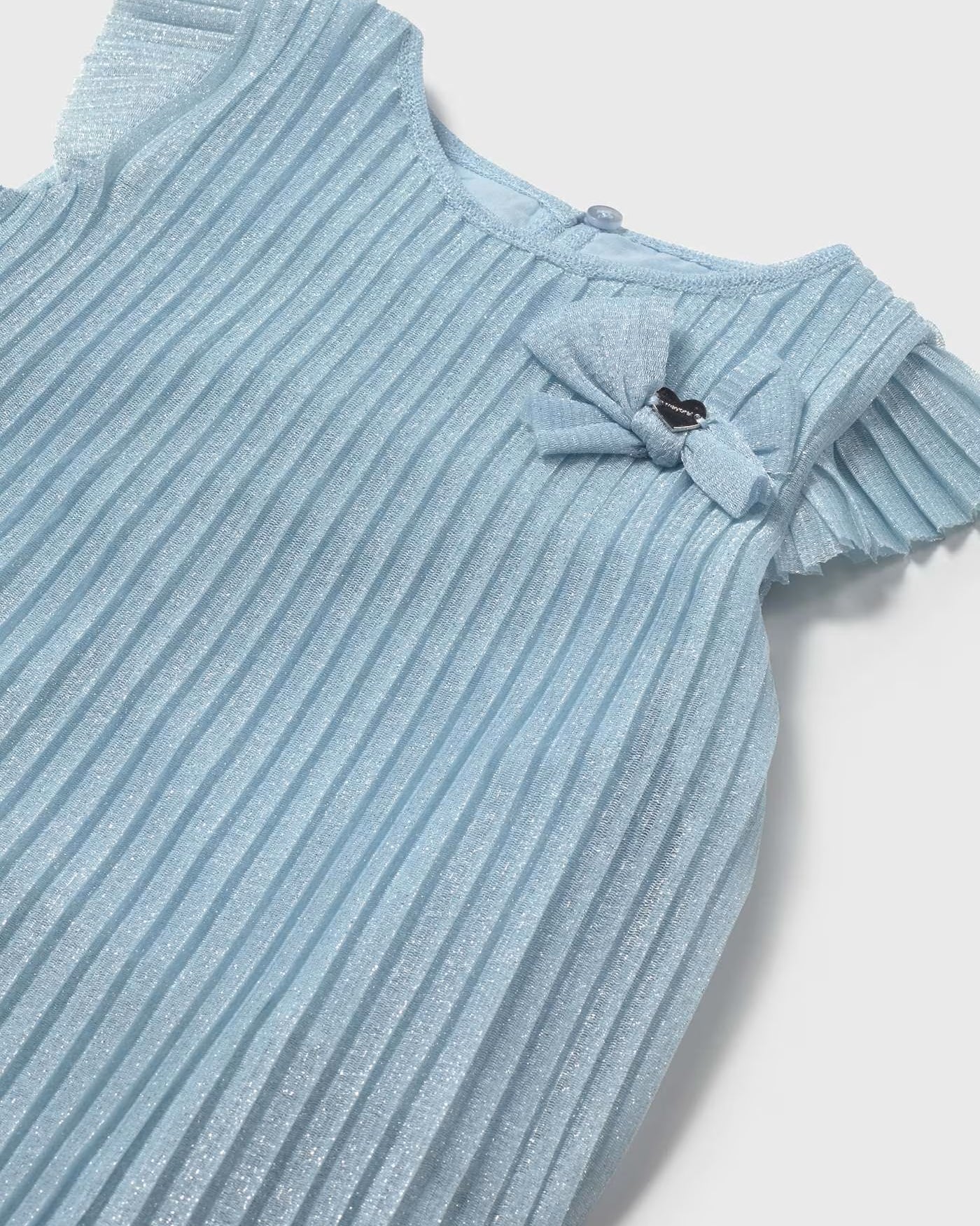 Vestito tulle plissettato neonata Mayoral azzurro cielo Mayoral Azzurro
