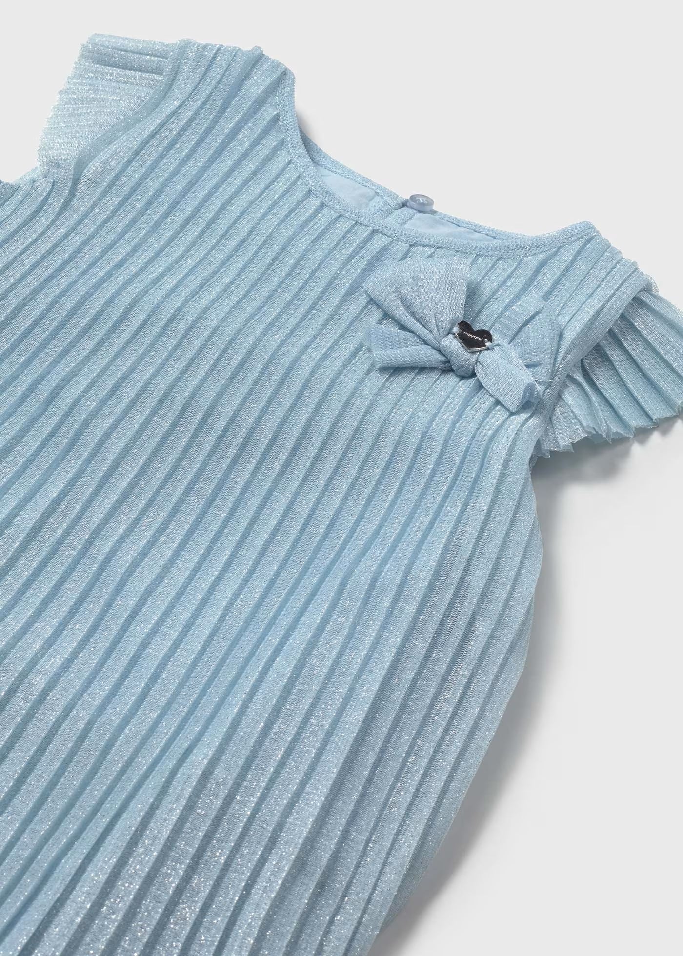 Vestito tulle plissettato neonata Mayoral azzurro cielo Mayoral Azzurro