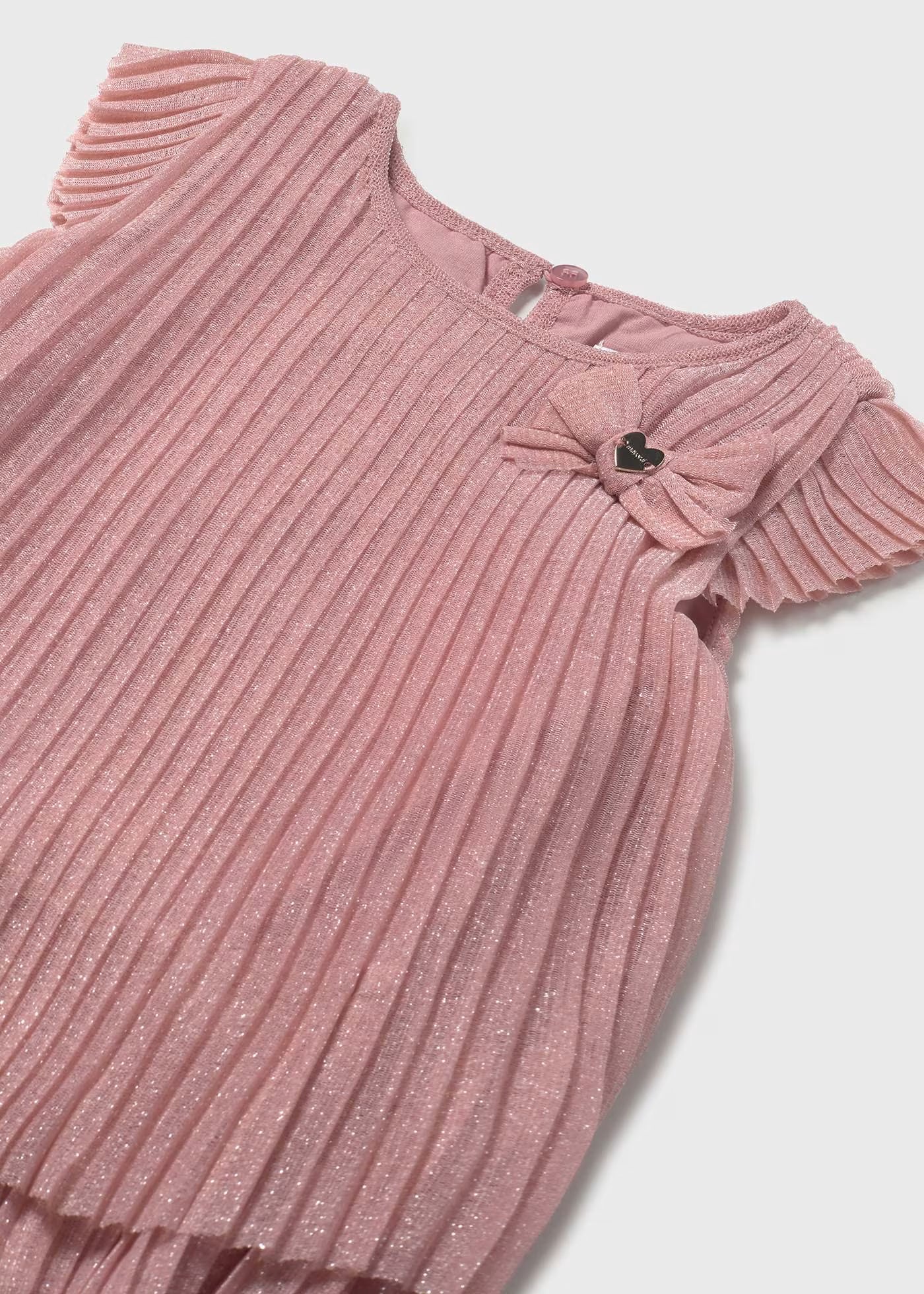 Vestito tulle plissettato neonata Mayoral rosato Mayoral Rosato