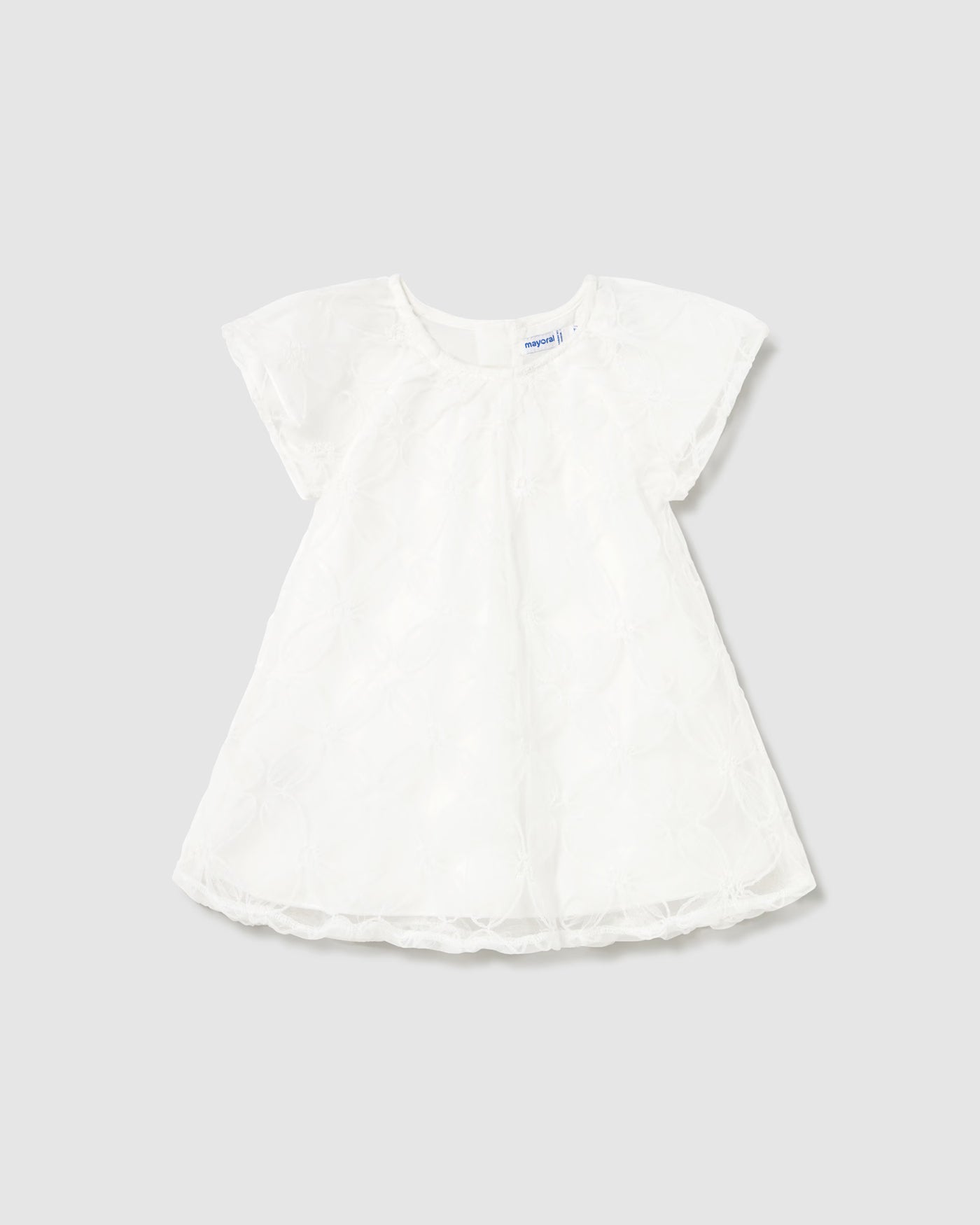 Abito neonata Mayoral tulle ricamo panna Mayoral Panna