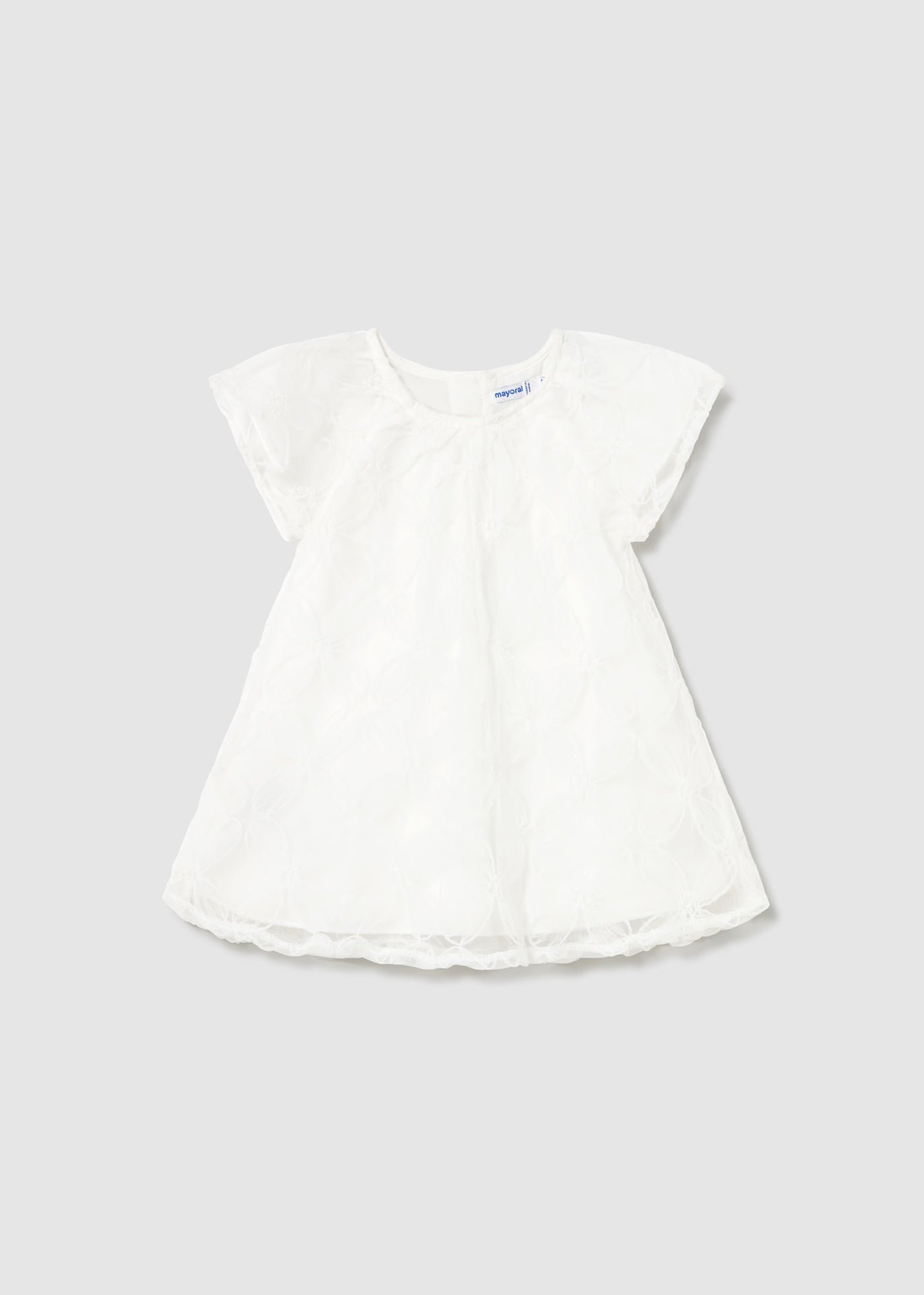 Abito neonata Mayoral tulle ricamo panna Mayoral Panna