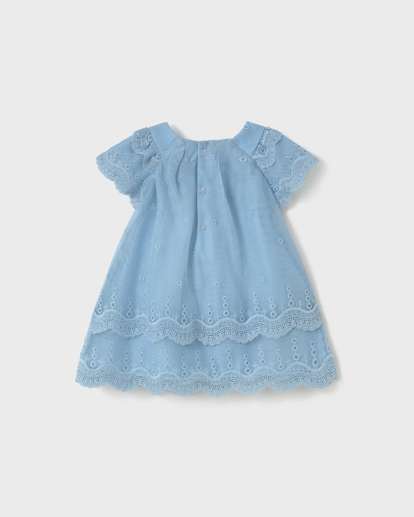 Vestito tulle ricamo volant neonata Mayoral azzurro cielo Mayoral 6 Mesi 68cm