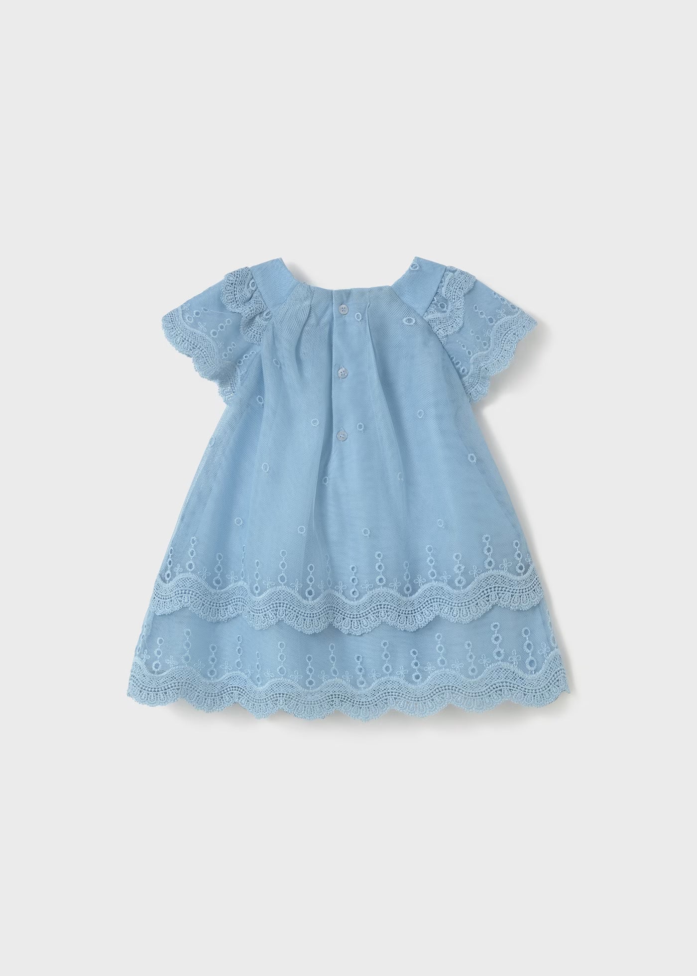 Vestito tulle ricamo volant neonata Mayoral azzurro cielo Mayoral 6 Mesi 68cm