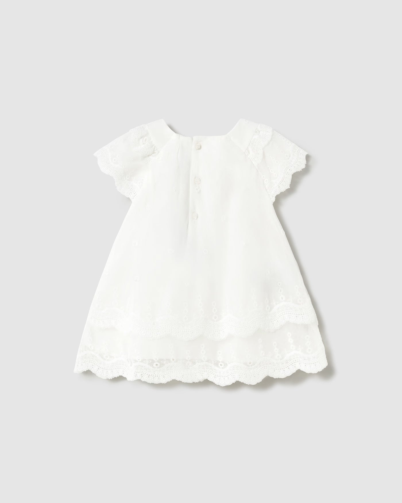 Vestito tulle ricamo volant neonata Mayoral panna Mayoral Panna