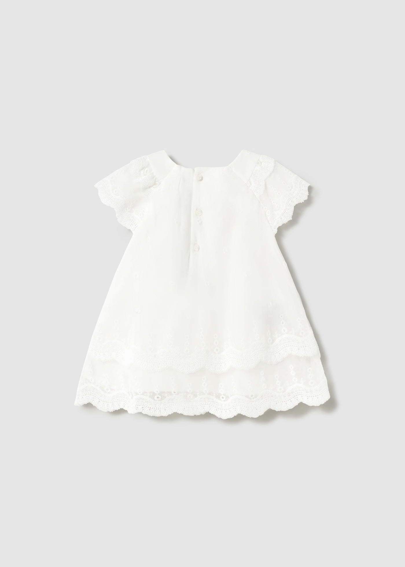 Vestito tulle ricamo volant neonata Mayoral panna Mayoral Panna
