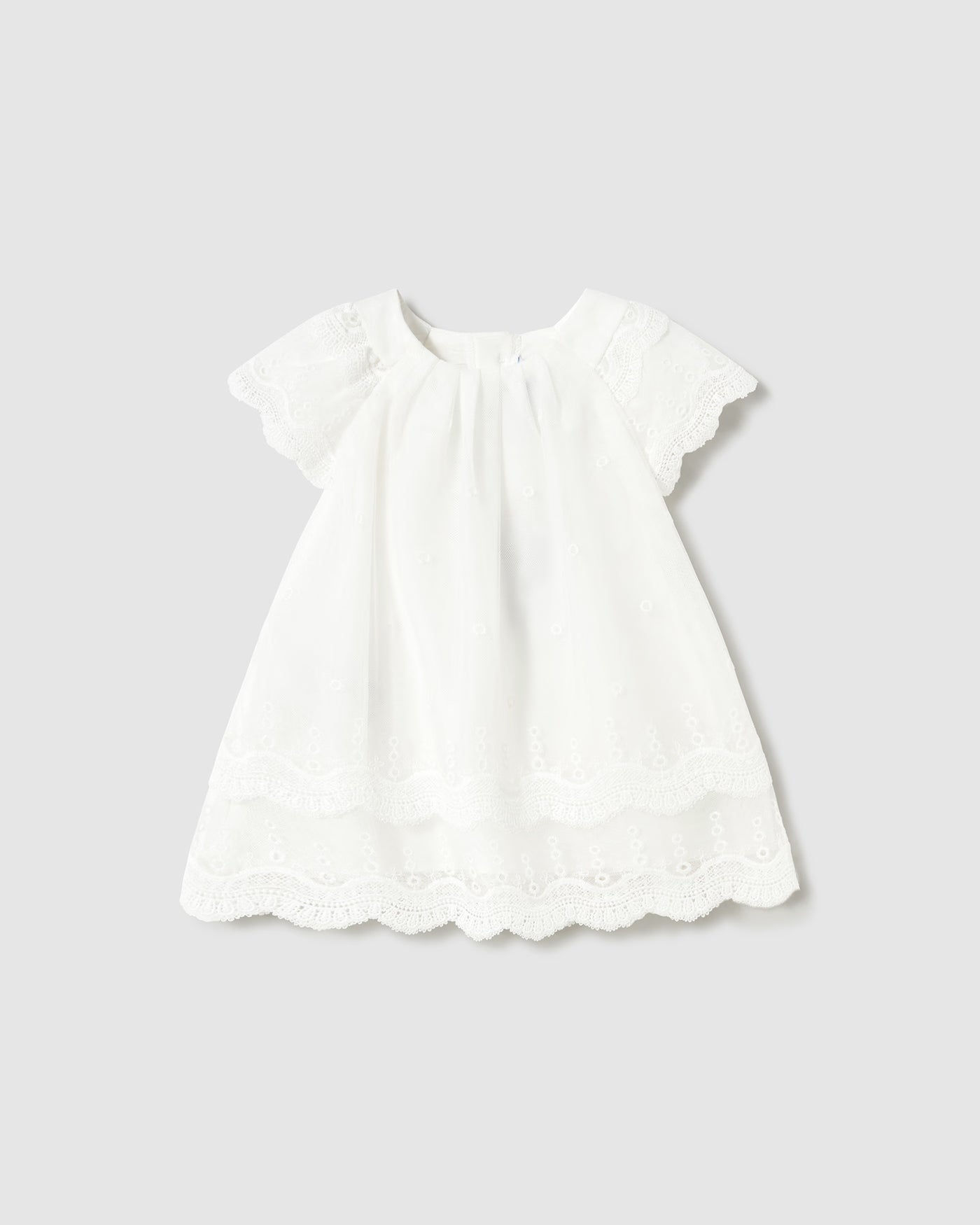 Vestito tulle ricamo volant neonata Mayoral panna Mayoral Panna