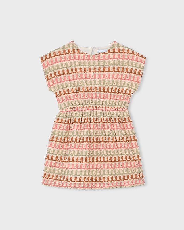 Vestito uncinetto bambina multicolor dettaglio apertura