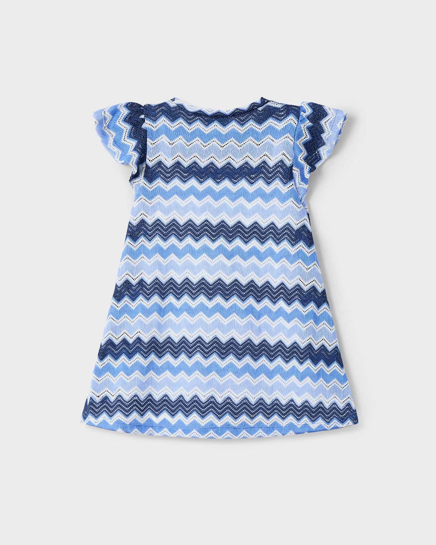 Vestito volant bambina Mayoral fantasia zigzag blu indaco Mayoral Blu
