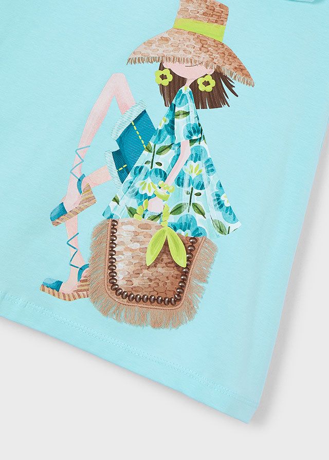 Vestito bambina cotone estate con volant, firma Mayoral, abbigliamento estivo primavera