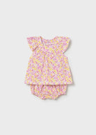 Completo estivo neonata Mayoral Newborn giallo ricamo mongofliera e multicolor Mayoral 0-1 Mesi 55cm