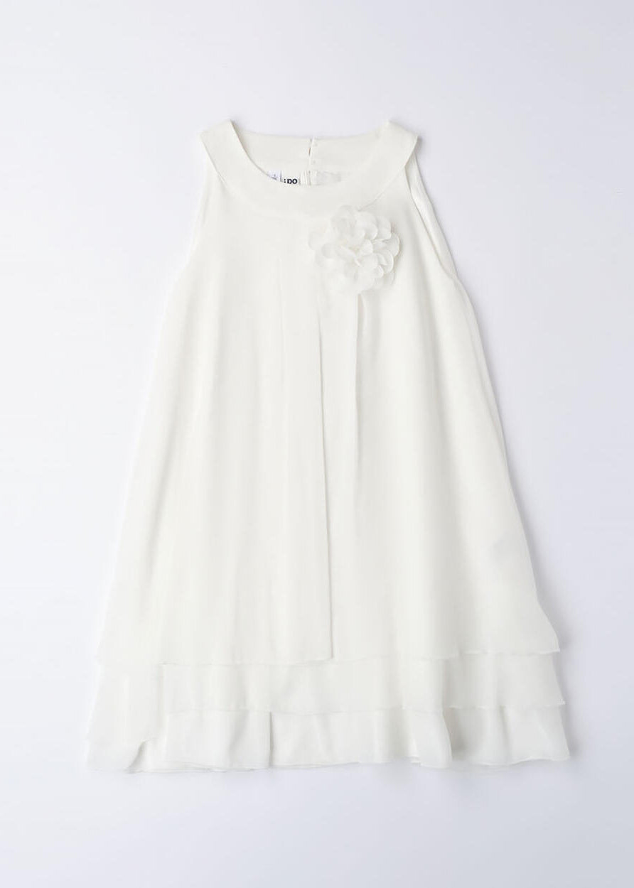 Miniconf Abito Bimba Cerimonia Bianco Abito Cerimonia Bambina IDO