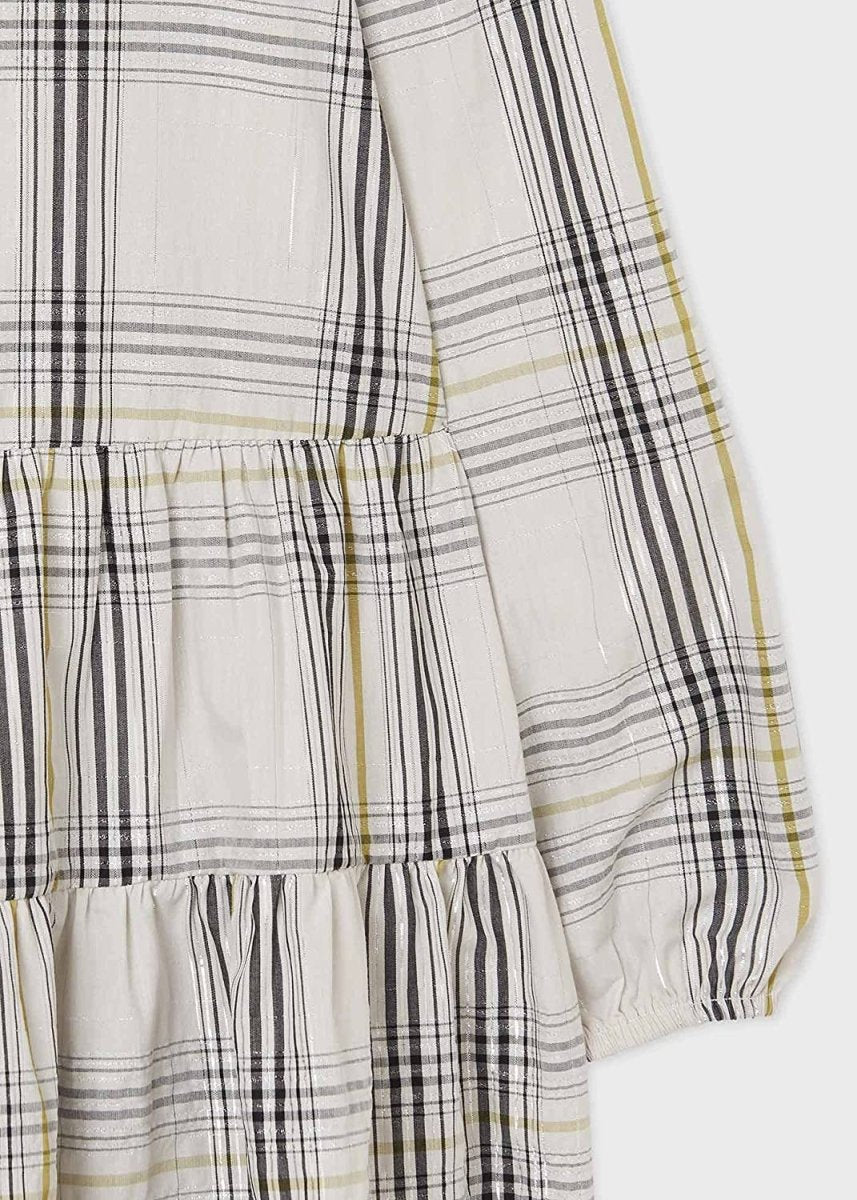 Abito con volant ragazza Mayoral quadri grigrio - ErreGiModaBimbo