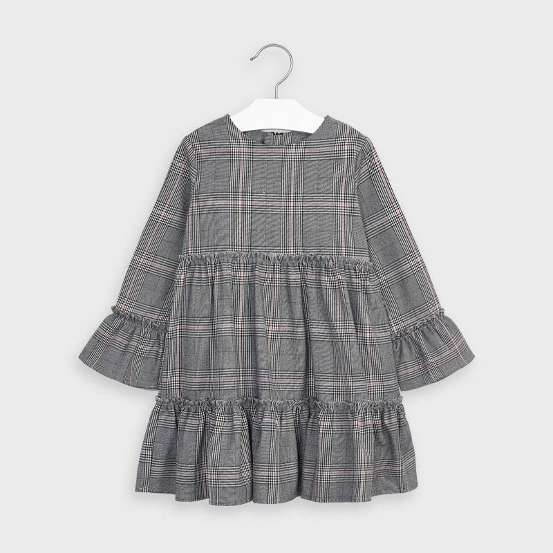 Abito di punto bambina Mayoral fantasia Galles grigio - ErreGiModaBimbo