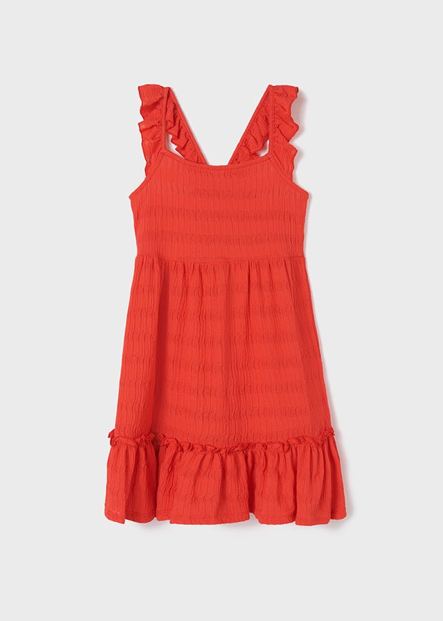 Abito estico strutturato ragazza Mayoral rosso - ErreGiModaBimbo