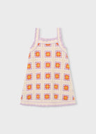 Abito bambina maglia crochet lilla primavera-estate