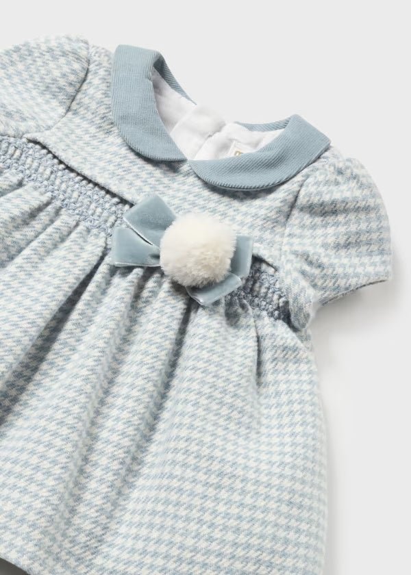 Abito smanicato smock azzuro neve neoanta Mayoral Newborn - ErreGiModaBimbo