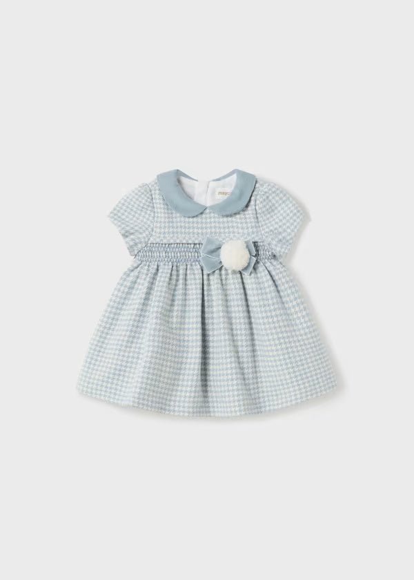 Abito smanicato smock azzuro neve neoanta Mayoral Newborn - ErreGiModaBimbo