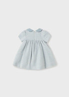 Abito smanicato smock azzuro neve neoanta Mayoral Newborn - ErreGiModaBimbo
