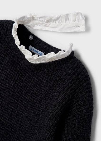 Abito tricot 2 pezzi bambina Mayoral nero - ErreGiModaBimbo