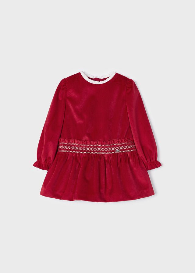 Abito velluto rosso neonata Mayoral - ErreGiModaBimbo