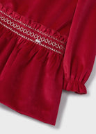 Abito velluto rosso neonata Mayoral - ErreGiModaBimbo