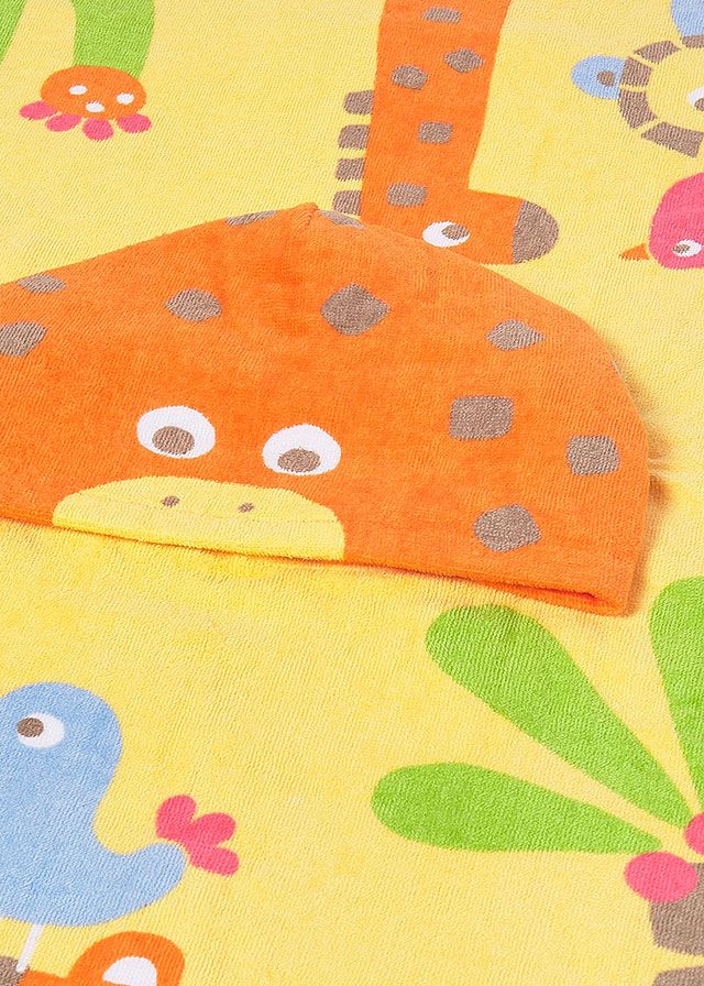 Asciugamano mare con cappuccio neonata Mayoral Newborn giallo Safari Mayoral