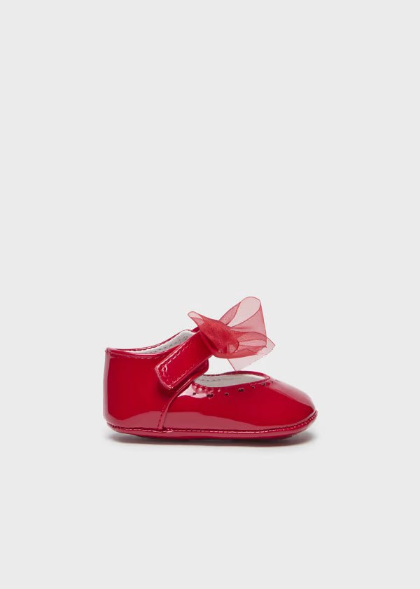 Ballerine fiocco neonata Mayoral Newborn rosso lucido - ErreGiModaBimbo