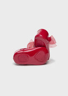 Ballerine fiocco neonata Mayoral Newborn rosso lucido - ErreGiModaBimbo
