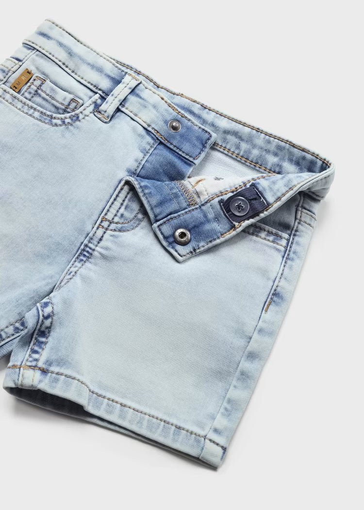 Bermuda vita regolabile cotone neonato Mayoral jeans chiaro - ErreGiModaBimbo