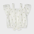 Blusa manica corta bambina Mayoral bianca stampata - ErreGiModaBimbo