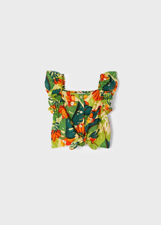 Blusa splallina bambina Mayoral stampa "Tucano" - ErreGiModaBimbo