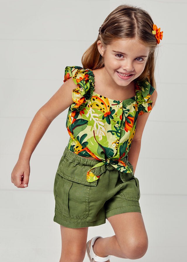 Blusa splallina bambina Mayoral stampa "Tucano" - ErreGiModaBimbo