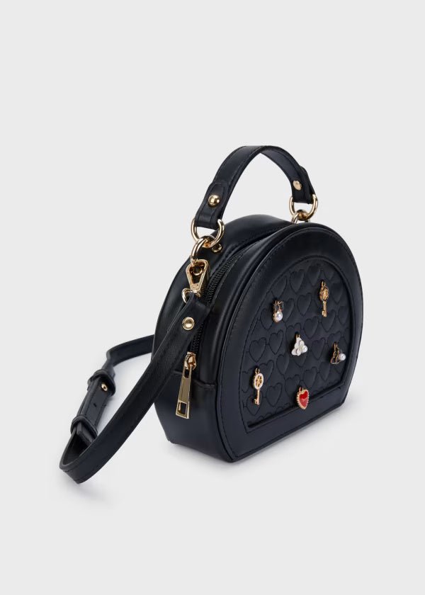 Borsa effetto imbottito con decori bambina Mayoral nera - ErreGiModaBimbo