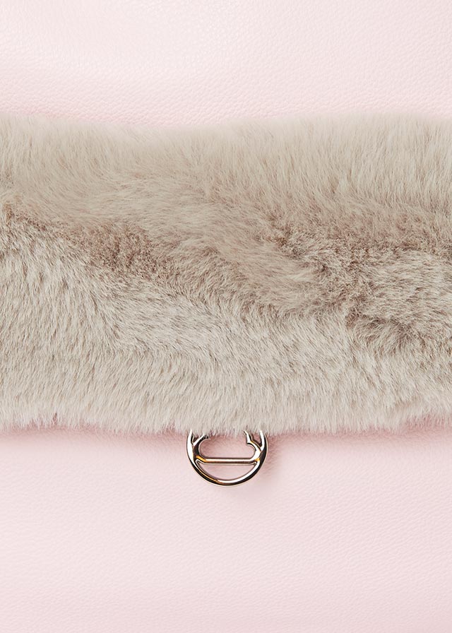 Borsa maternità Mayoral similpelle dettaglio pellicciotto rosa - ErreGiModaBimbo