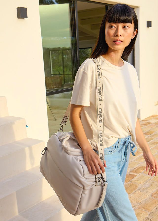 Borsa maternità neonati logo Mayoral Newborn grigio ghiaccio Mayoral