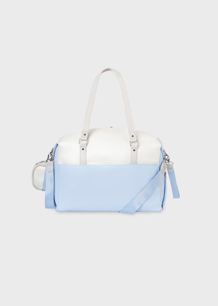 Borsone ecopelle passeggino maternita bebè Mayoral Newborn azzurra - ErreGiModaBimbo