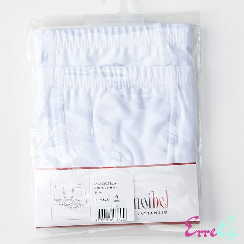 Boxer bambino Noibel bianco Set 2 paia - ErreGiModaBimbo