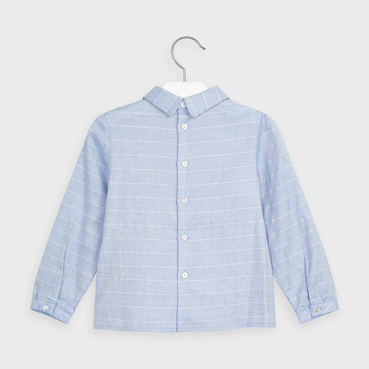 Camicia blusa bambina Mayoral motico quadri azzurra - ErreGiModaBimbo
