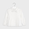Camicia blusa bambina Mayoral motico quadri bianca - ErreGiModaBimbo