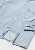Camicia jeans manica lunga colletto coreana cotone neonato Mayoral - ErreGiModaBimbo