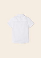 Camicia manica corta fresco cotone bambino Mayoral bianca - ErreGiModaBimbo