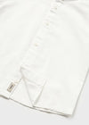 Camicia manica corta ricamo colletto coreana neonato Mayoral bianco - ErreGiModaBimbo