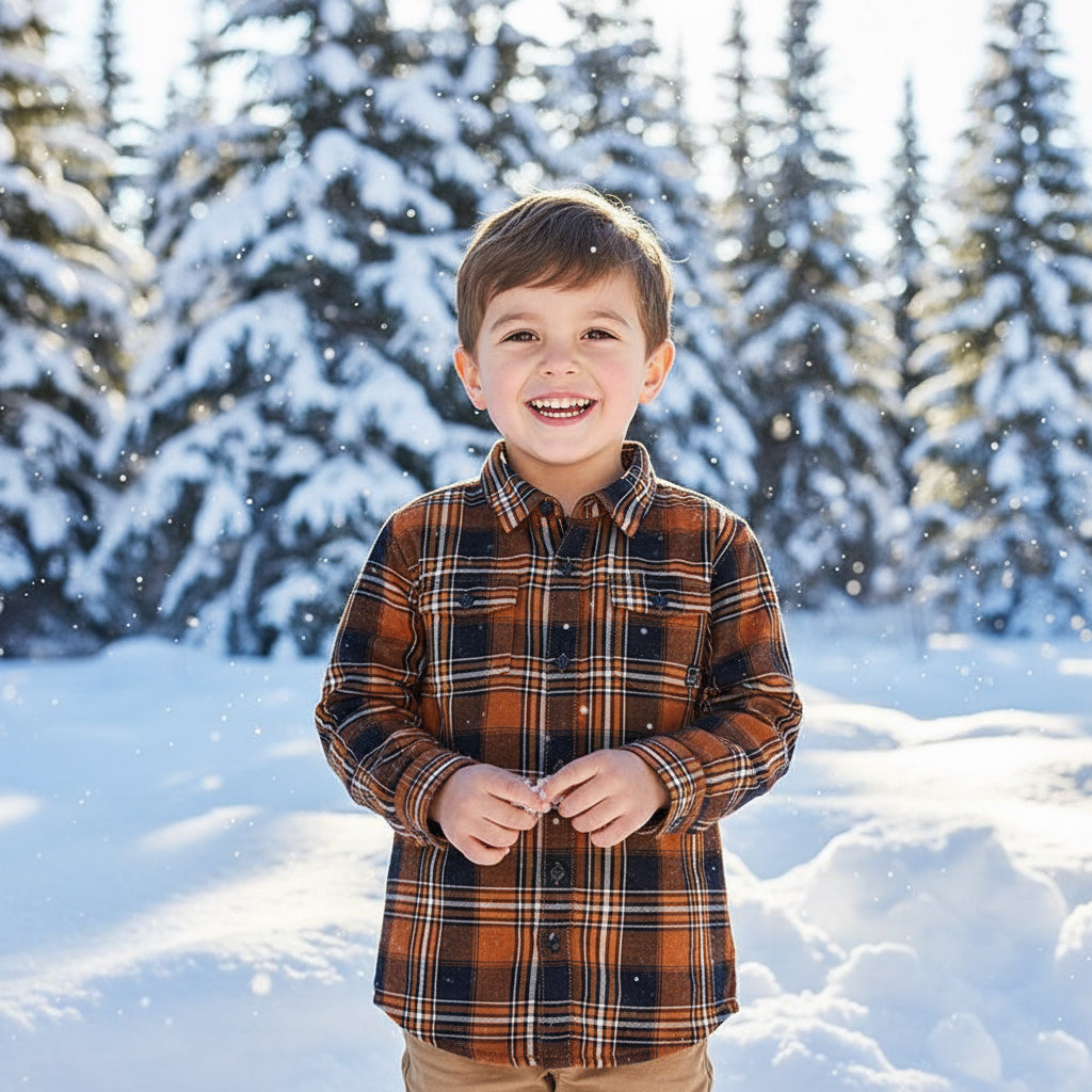 Camicia manica lunga bambino Mayoral Twill quadri - ErreGiModaBimbo