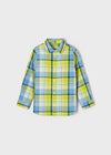 Camicia manica lunga lino quadri limone bambino Mayoral - ErreGiModaBimbo