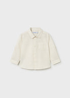 Camicia neonato Mayoral cotone e lino a righe Mayoral 6 Mesi 68cm